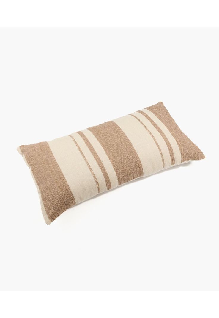 Cojín Algodón Textura Líneas 30 X 60 Cm Beige-3