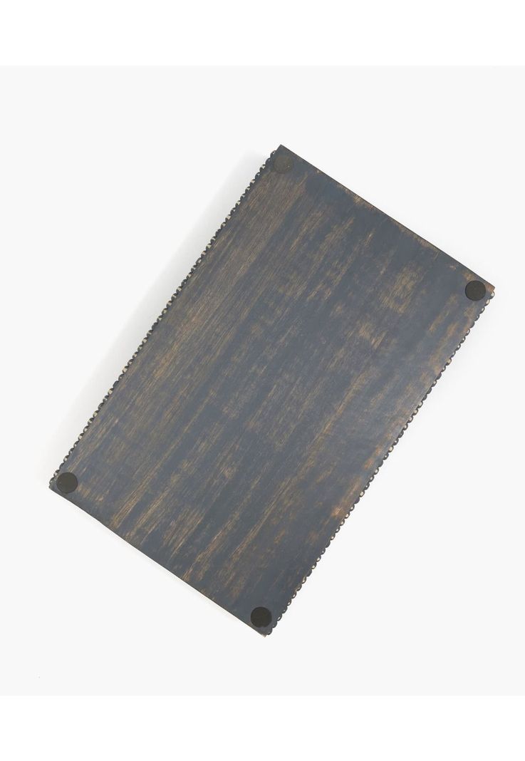 Bandeja Borde Pelotitas 40 X 25.5 Cm Gris Claro-2