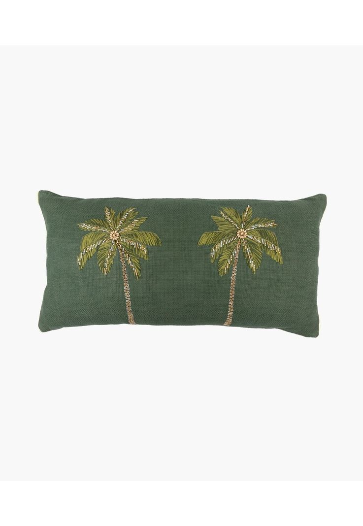 Funda de Cojín Algodón Palmeras 30 X 60 Cm-0