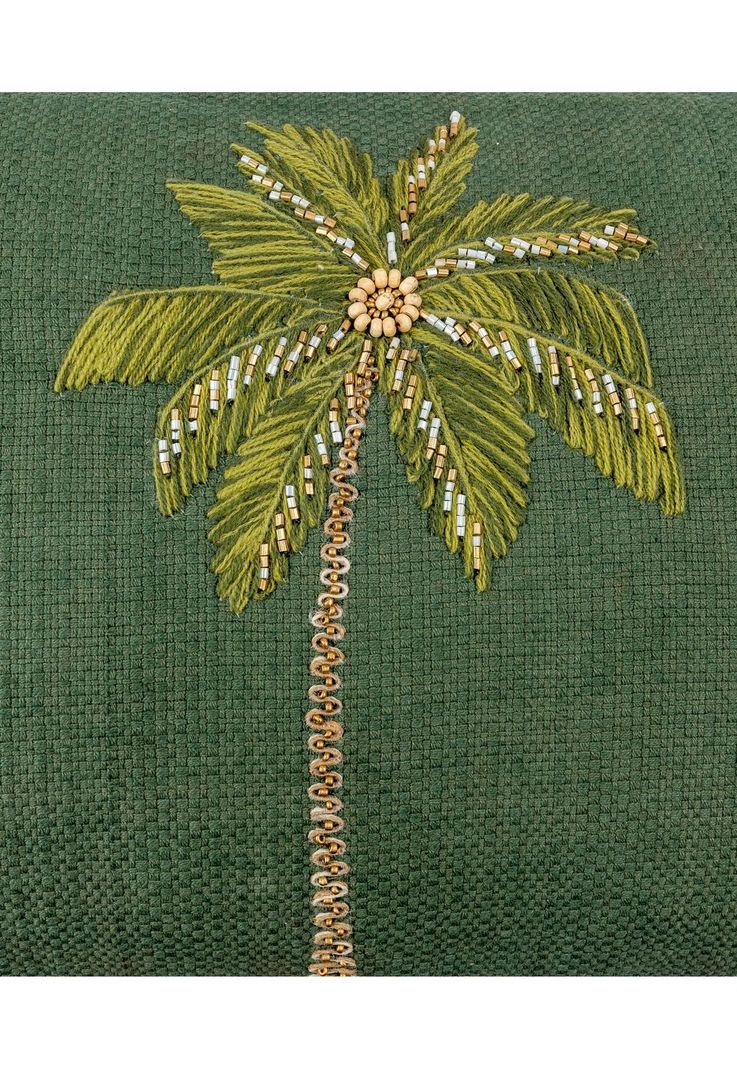 Funda de Cojín Algodón Palmeras 30 X 60 Cm-2