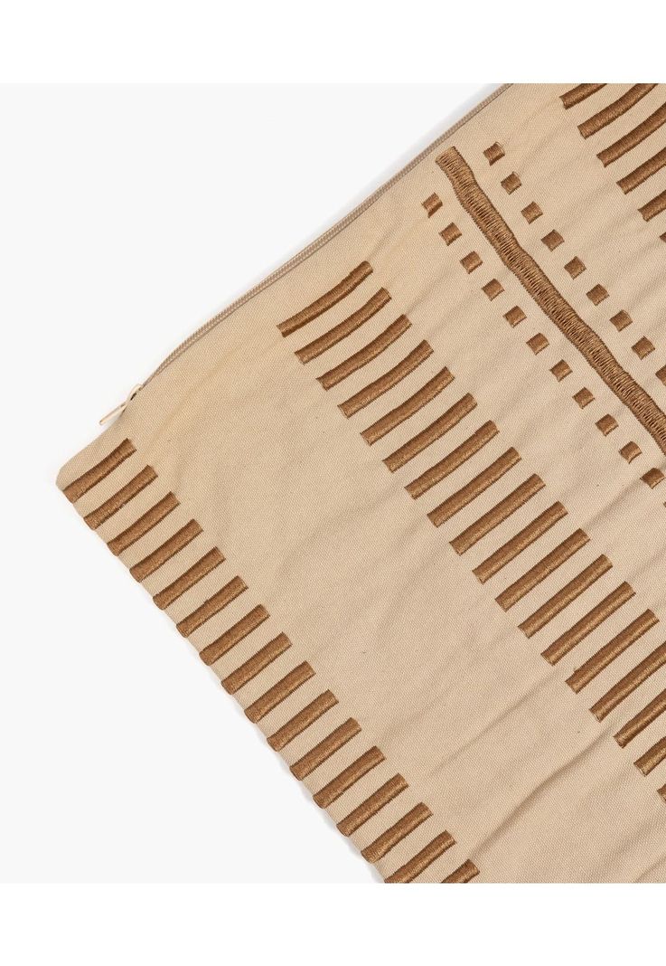 Cojín Algodón Costuras 45 X 45 Beige-0
