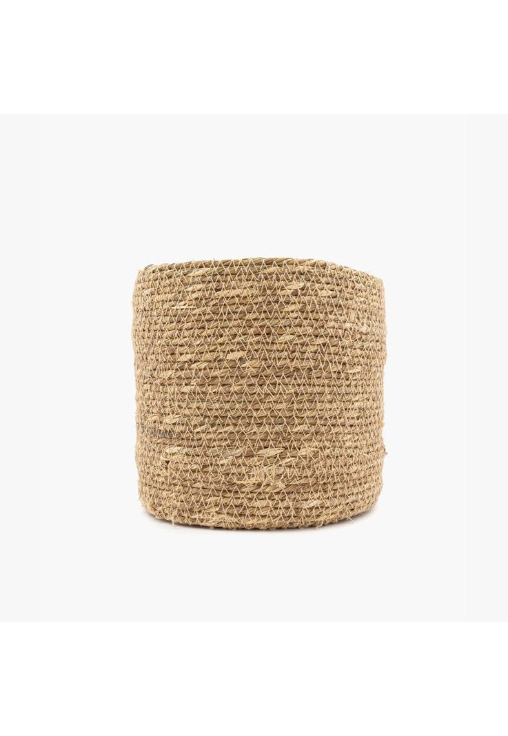 Canasto Organizador Boho Fibra Natural 14 X 14 Cm Beige-0
