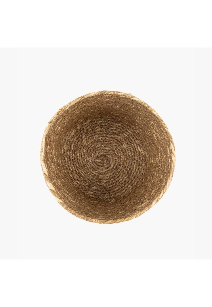Canasto Organizador Boho Fibra Natural 14 X 14 Cm Beige-2
