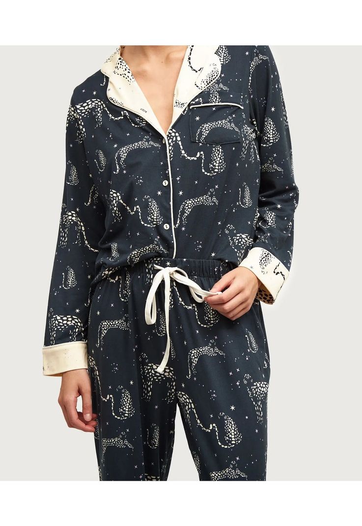 Set Pijama Dreamy Tigres Azul-2
