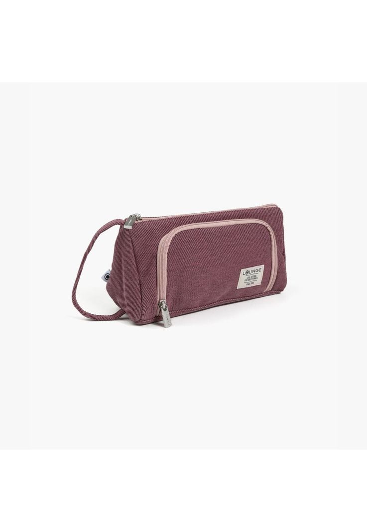 Estuche Doble Compartimiento Rosado-2