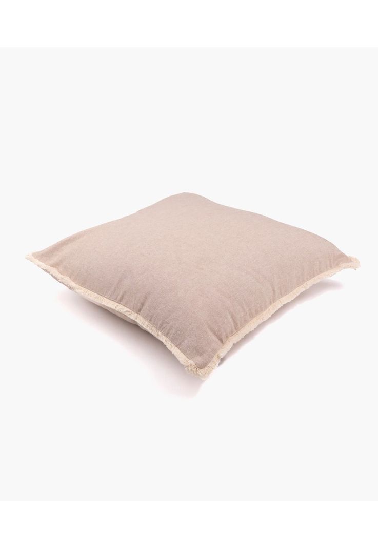 Cojín Algodón Bicolor Lavado 45 X 45 Cm Beige-1
