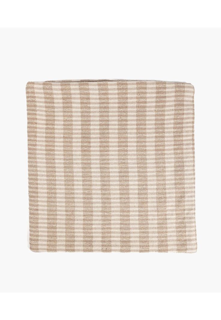 Cojín Algodón Cuadros 45 X 45 Café-1