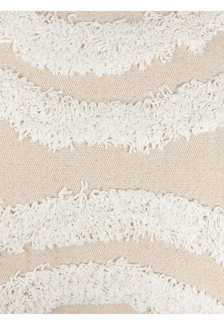 Cojín Boho Algodón Semi Círculo 45 X 45 Cm Beige-4
