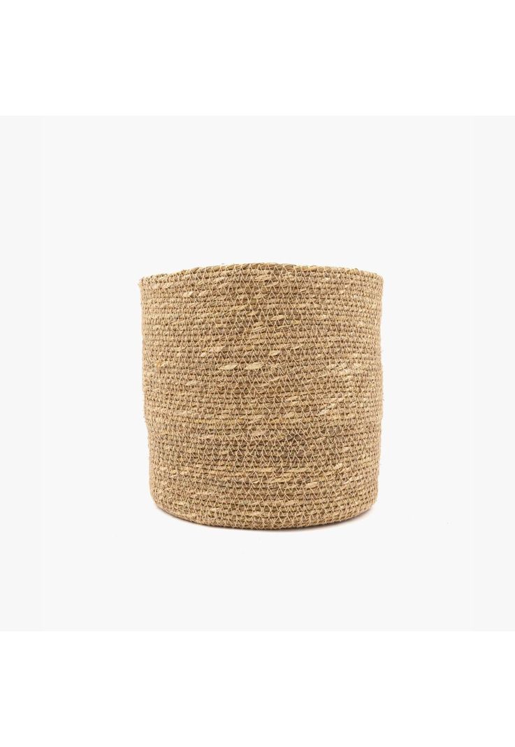 Canasto Organizador Boho Fibra Natural 18 X 18 Cm Beige-0