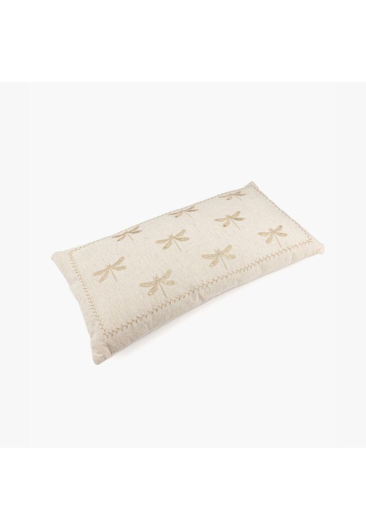 Cojín Algodón Libelulas 30 X 60 Cm Beige-0