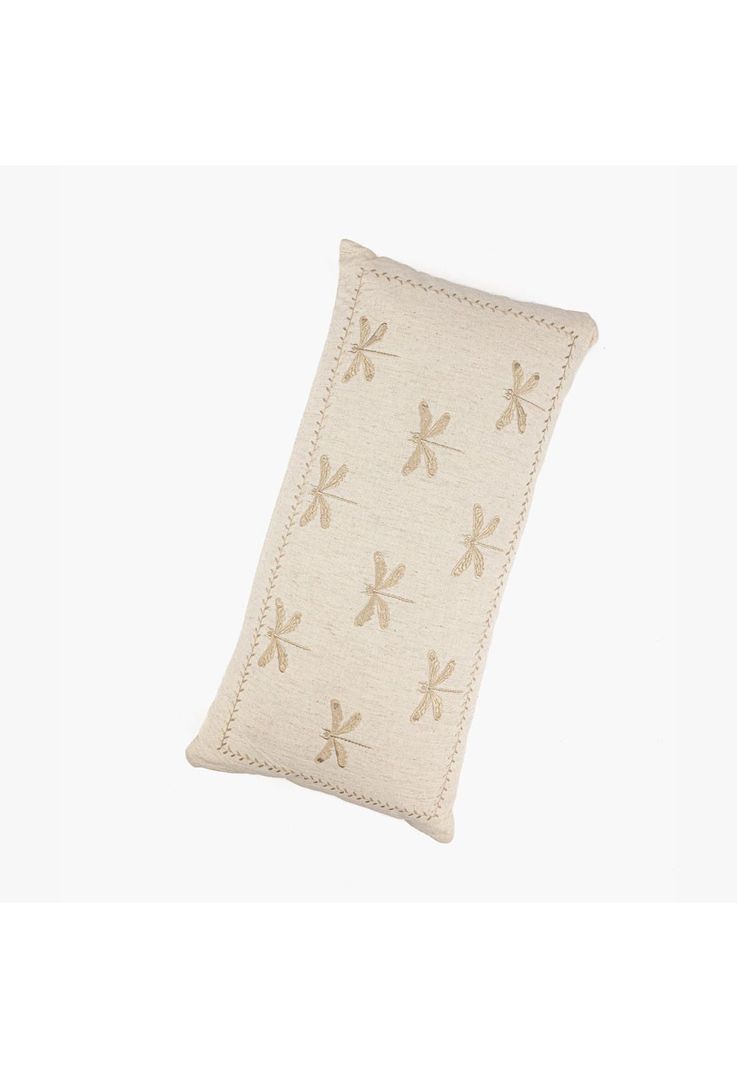 Cojín Algodón Libelulas 30 X 60 Cm Beige-2