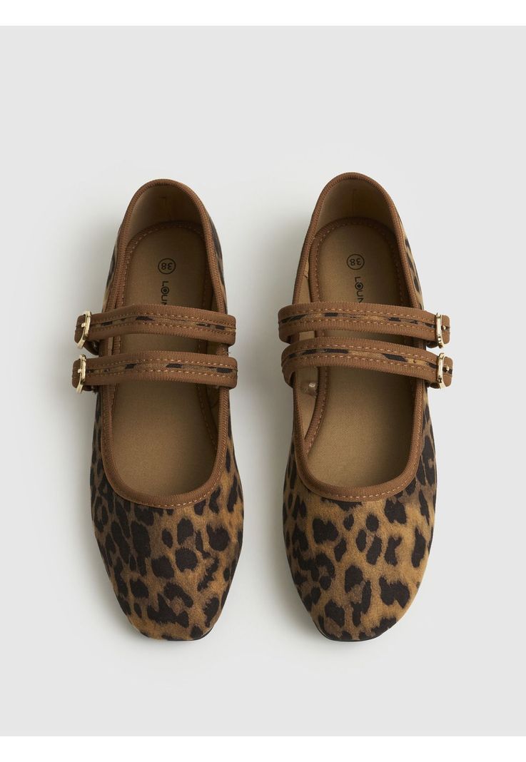 Zapato Ballerina Animal Print Cafe 35