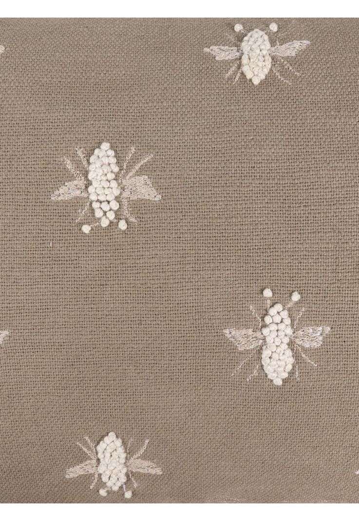 Cojín Algodón Abejas Taupe-4
