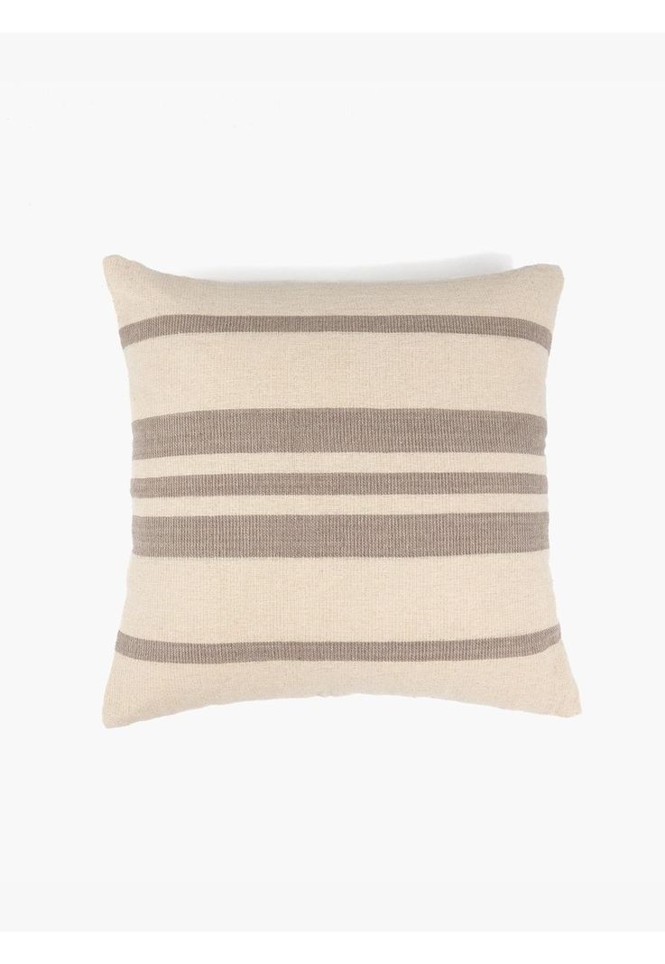 Cojín Algodón Textura Con Líneas Beige-0