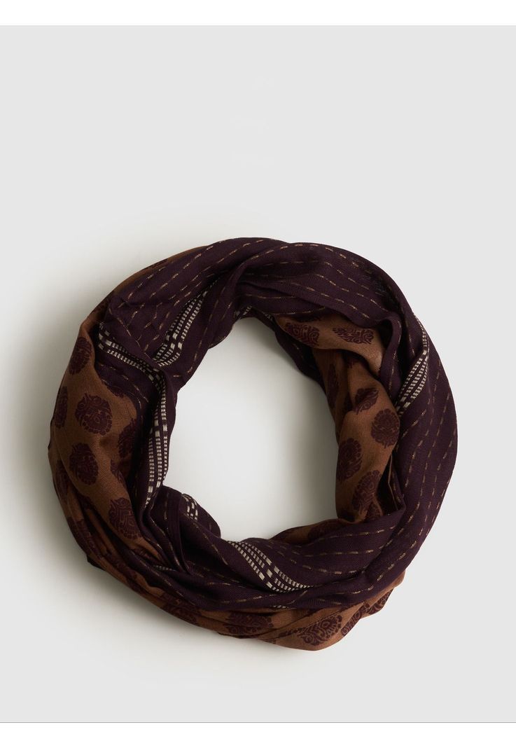 Panuelo Loop Boho Burdeo