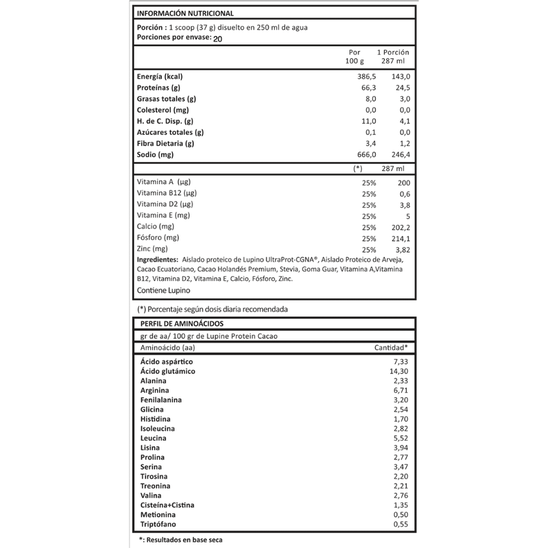 Proteína Vegetal Lupine Protein sabor Cacao-1
