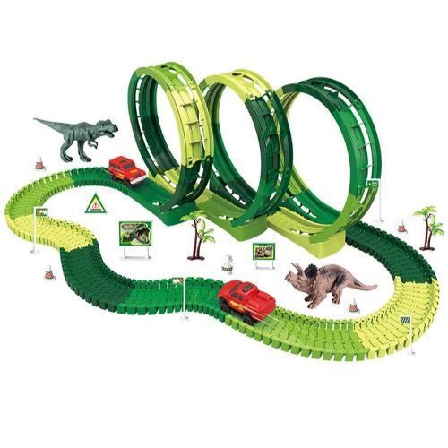 AUTOPISTA DE DINOSAURIOS 168 PIEZAS-0