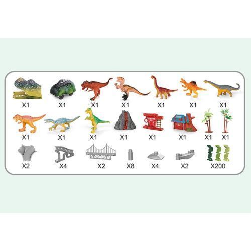 AUTOPISTA DE DINOSAURIOS 238 PIEZAS-3