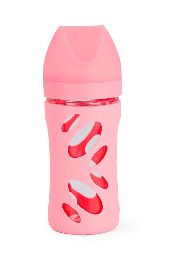 Mamadera vidrio Twisthake Anti-Cólico 260ml rosado-0