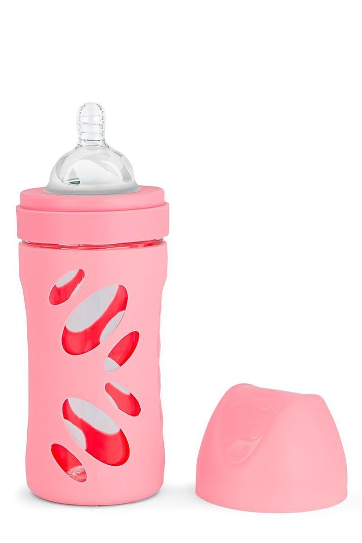 Mamadera vidrio Twisthake Anti-Cólico 260ml rosado-1