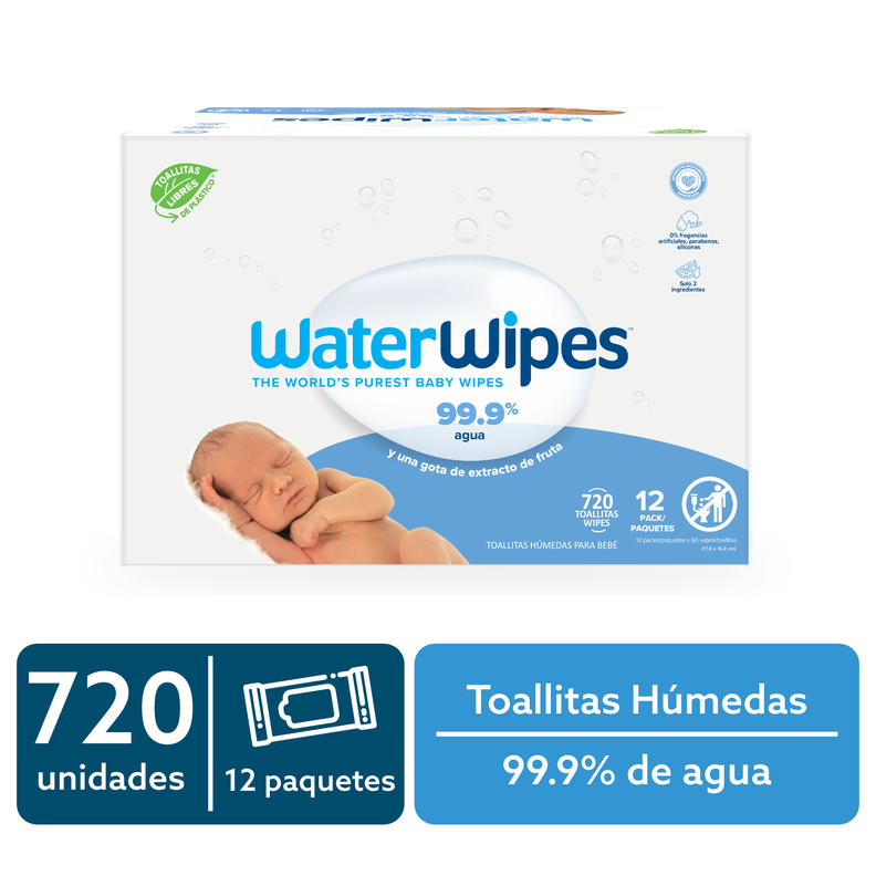 Caja Toallitas Húmedas Bio WaterWipes 12x 60 Und-0