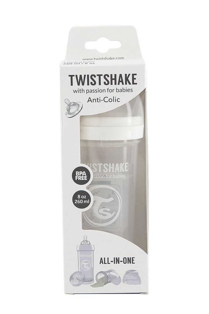 Mamadera Twistshake Anti-Cólico 260ml blanco-3