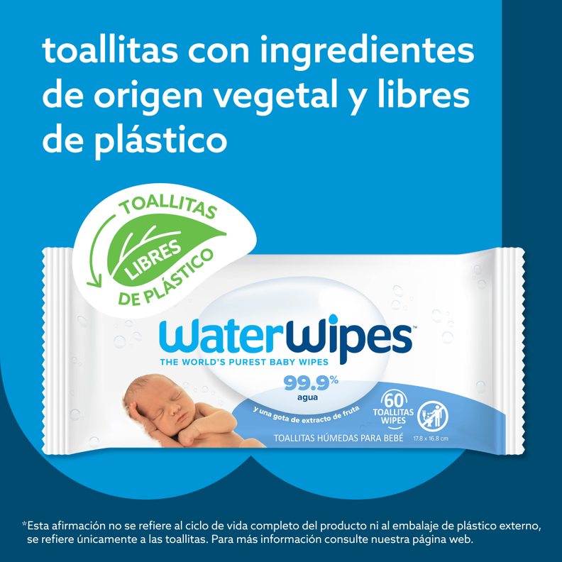 Toallitas húmedas WaterWipes Bio 60 uns-4