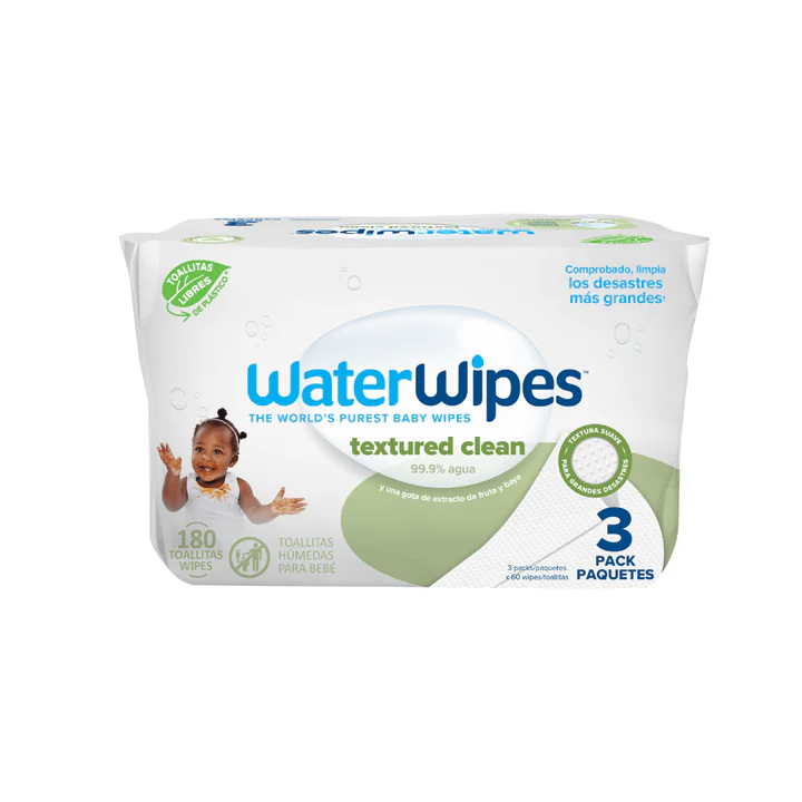 Toallitas humedas WaterWipes Textured Clean 3x60 unidades