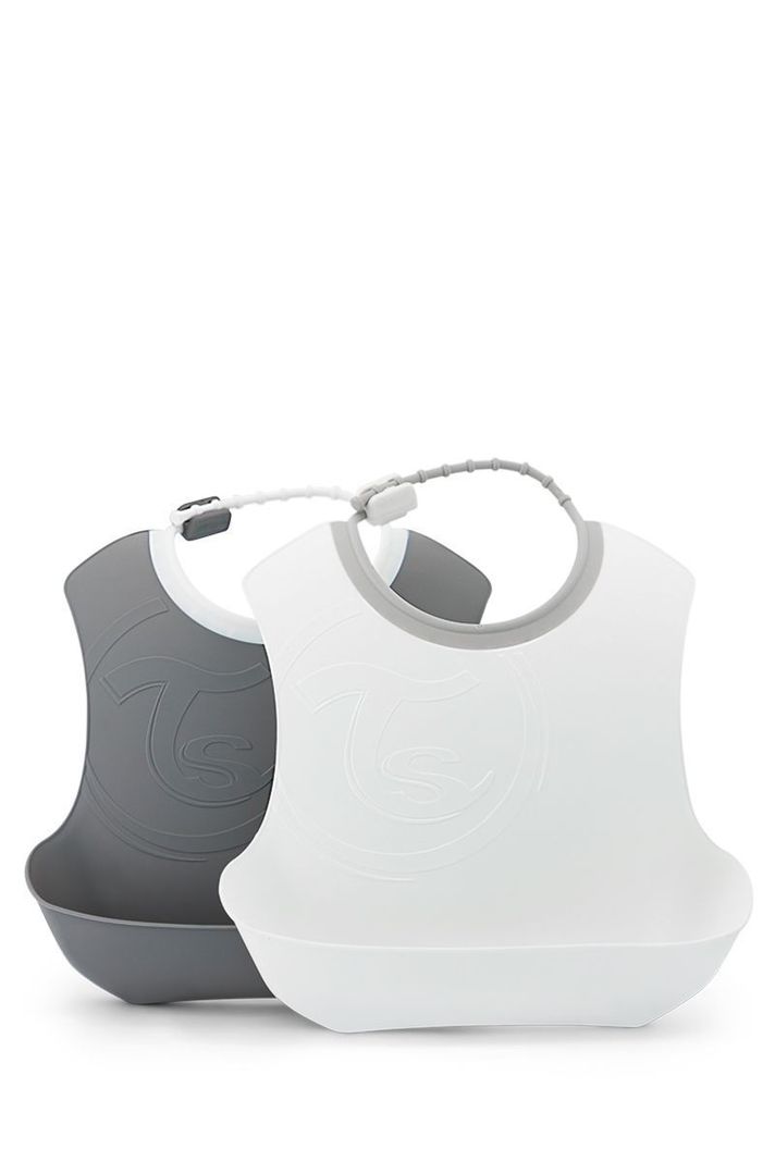 Baberos Twistshake 4+m 2 uns Gris / Blanco-0