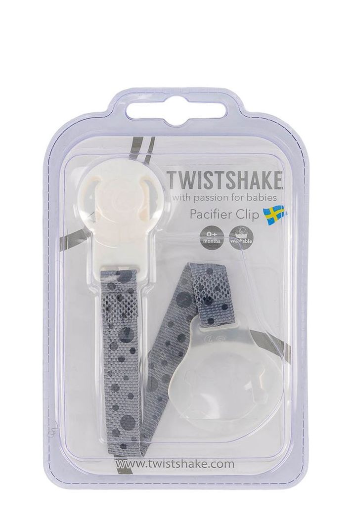 Clip para chupetes Twistshake gris-1
