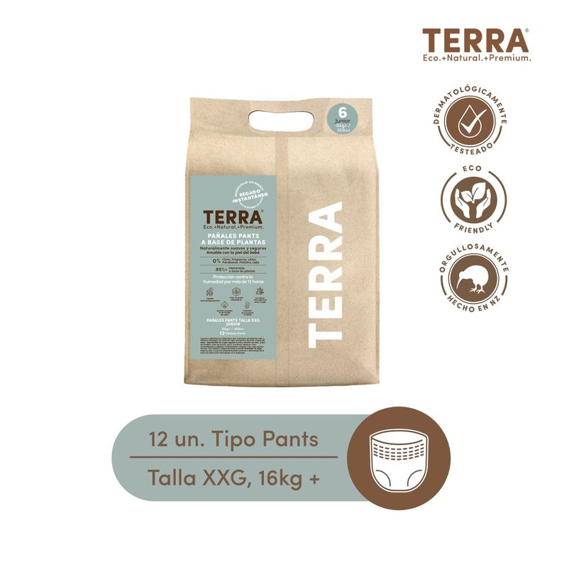 Pants Biodegradables Terra Talla XXG 12 uns XXL