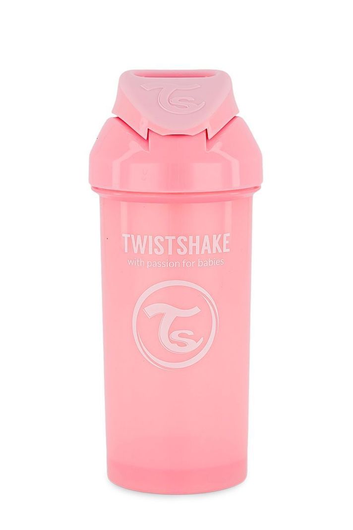 Vaso con bombilla Twistshake Straw Cup 360ml rosado-1