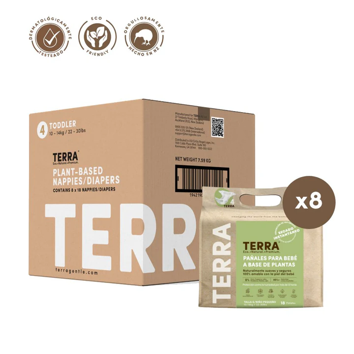 Panales Terra Biodegradables Caja Talla G 144 uns
