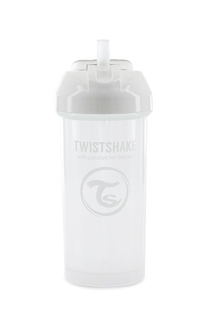 Vaso con bombilla Twistshake Straw Cup 360ml blanco-0