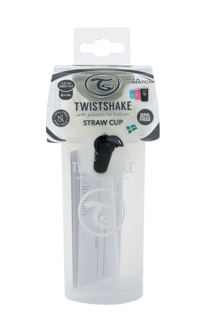 Vaso con bombilla Twistshake Straw Cup 360ml blanco-2