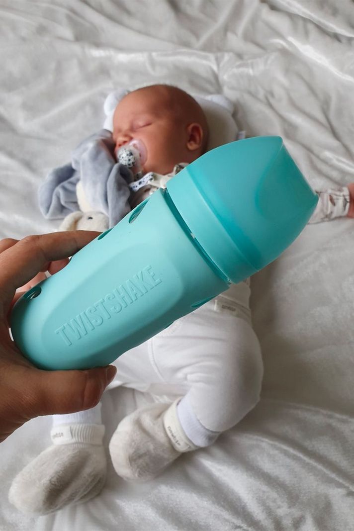Mamadera vidrio Twisthake Anti-Cólico 260ml azul-3