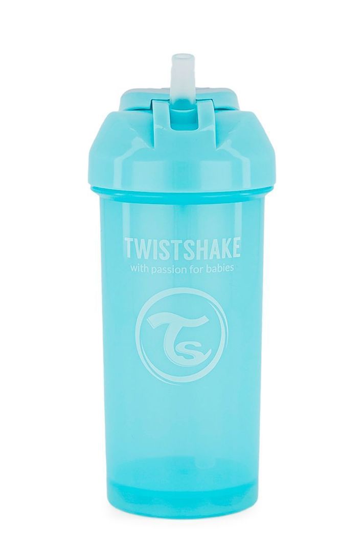 Vaso con bombilla Twistshake Straw Cup 360ml azul-0