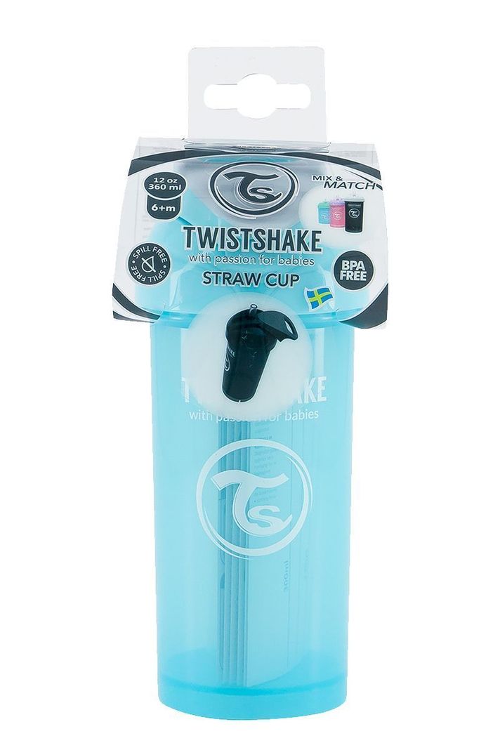 Vaso con bombilla Twistshake Straw Cup 360ml azul-2