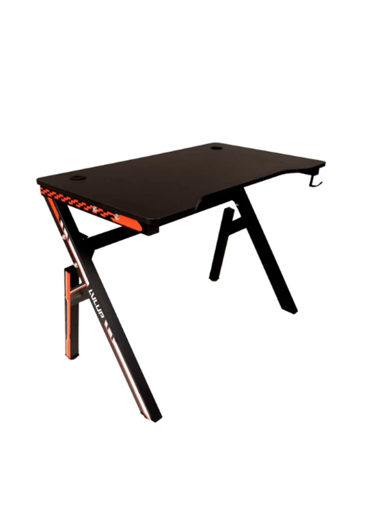 ESCRITORIO GAMER LVLUP KOBRA/ Color negro y rojo -0