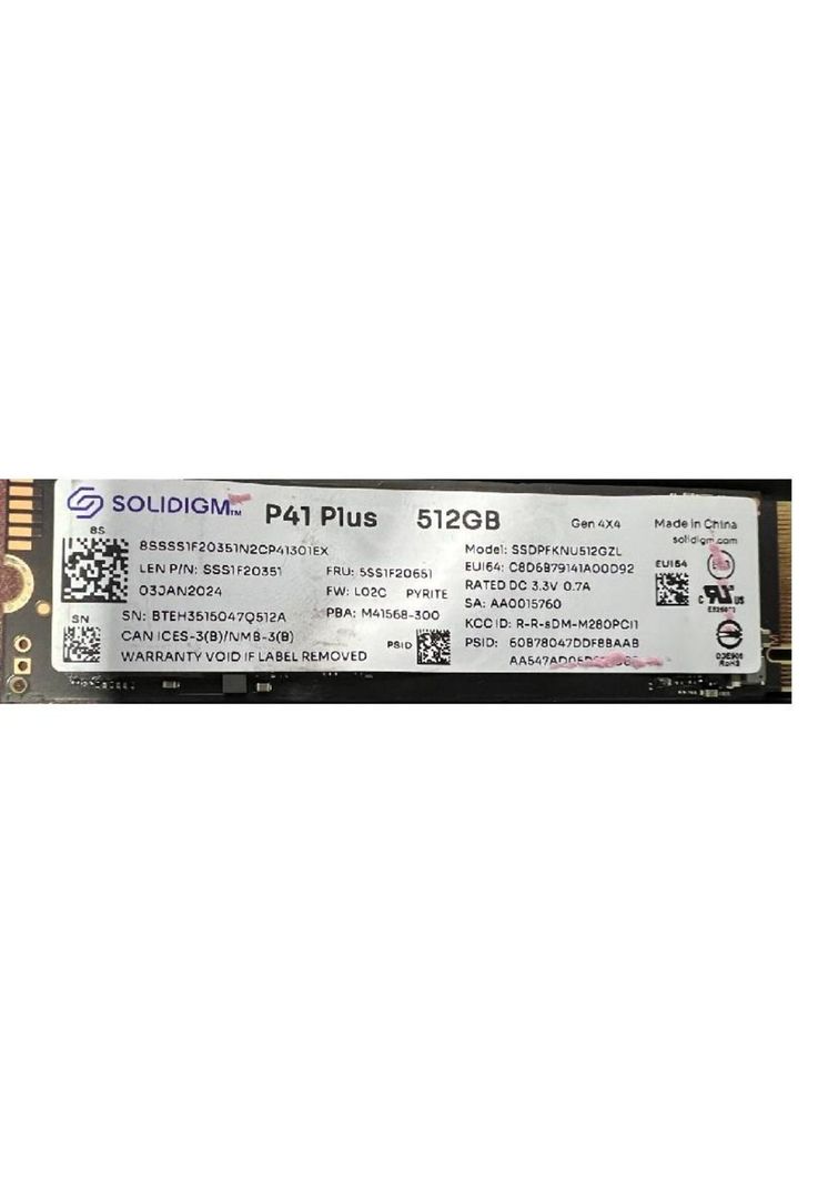 Disco Solido SSD Solidigm P41 Plus/ 512GB Gen 4x4 Open Box-1