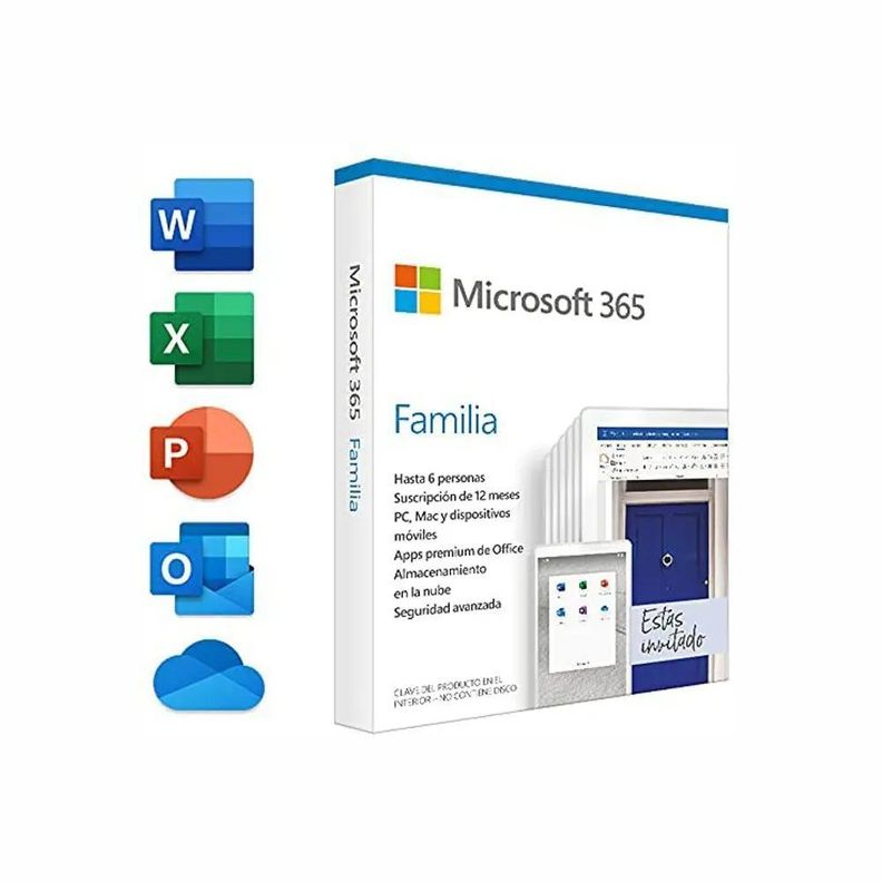  Microsoft Office 365 Familia, Formato Digital: hasta 6 usuarios, suscripción por 12 meses-0