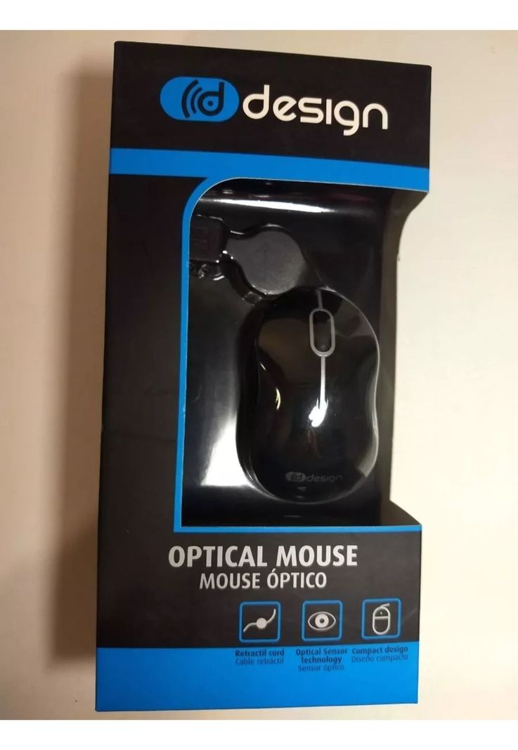 Mouse Óptico Design/ Cable Retráctil/ Lt251/ negro (REACONDICIONADO)-1