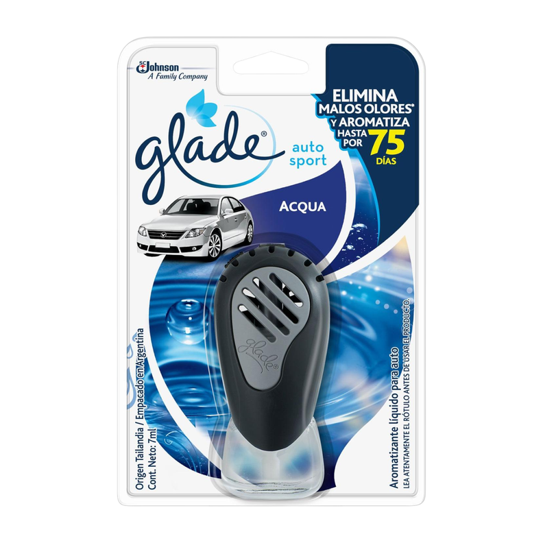 Glade Acqua Auto Sport Aparato + Repuesto 7 ml