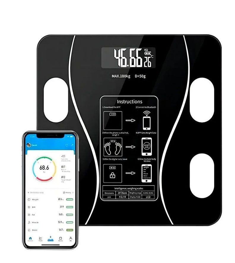 Pesa Digital De Bano Inteligente Bluetooth