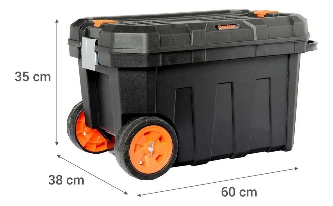 Carro Caja Porta Herramientas Bauker 2en1 Bauker-2