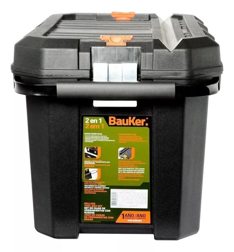 Carro Caja Porta Herramientas Bauker 2en1 Bauker-3