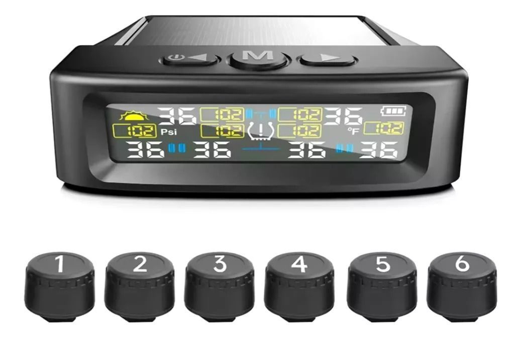 Sin Caja Monitoreo Presión 6 Neumáticos Camión Tpms Solar-0