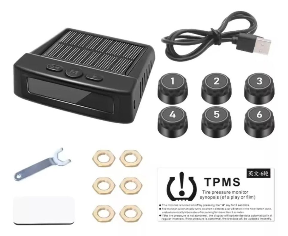 Sin Caja Monitoreo Presión 6 Neumáticos Camión Tpms Solar-2