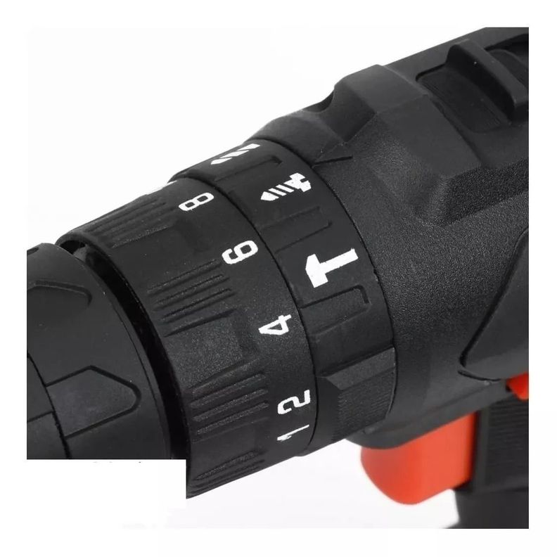 Taladro Percutor Inalambrico 10 Mm 12 V Con Batería Bauker Color Negro Frecuencia 60-1