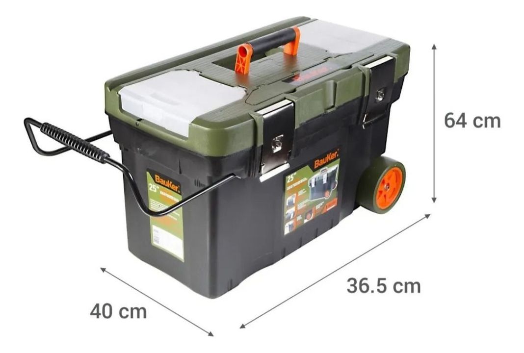 Caja Porta Herramientas Bauker 25 Con Ruedas-4